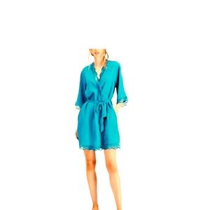 Aqua / turquoise women’s lightweight robe
